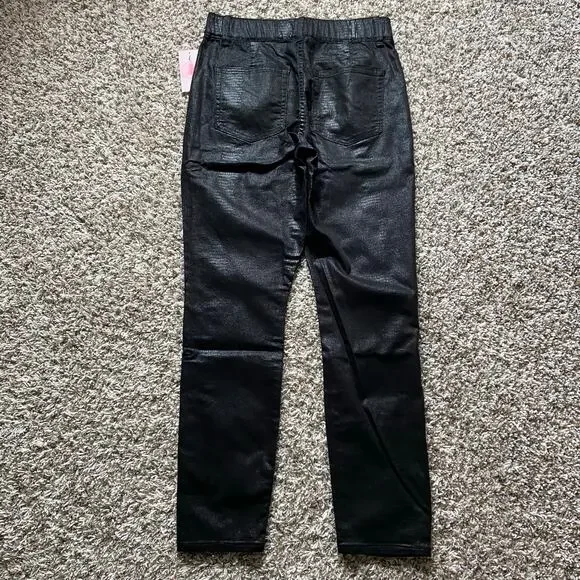 Juicy by Juicy Couture Beverly California Skinny Jean Women's 8 Black Faux Snake - Picture 2 of 9